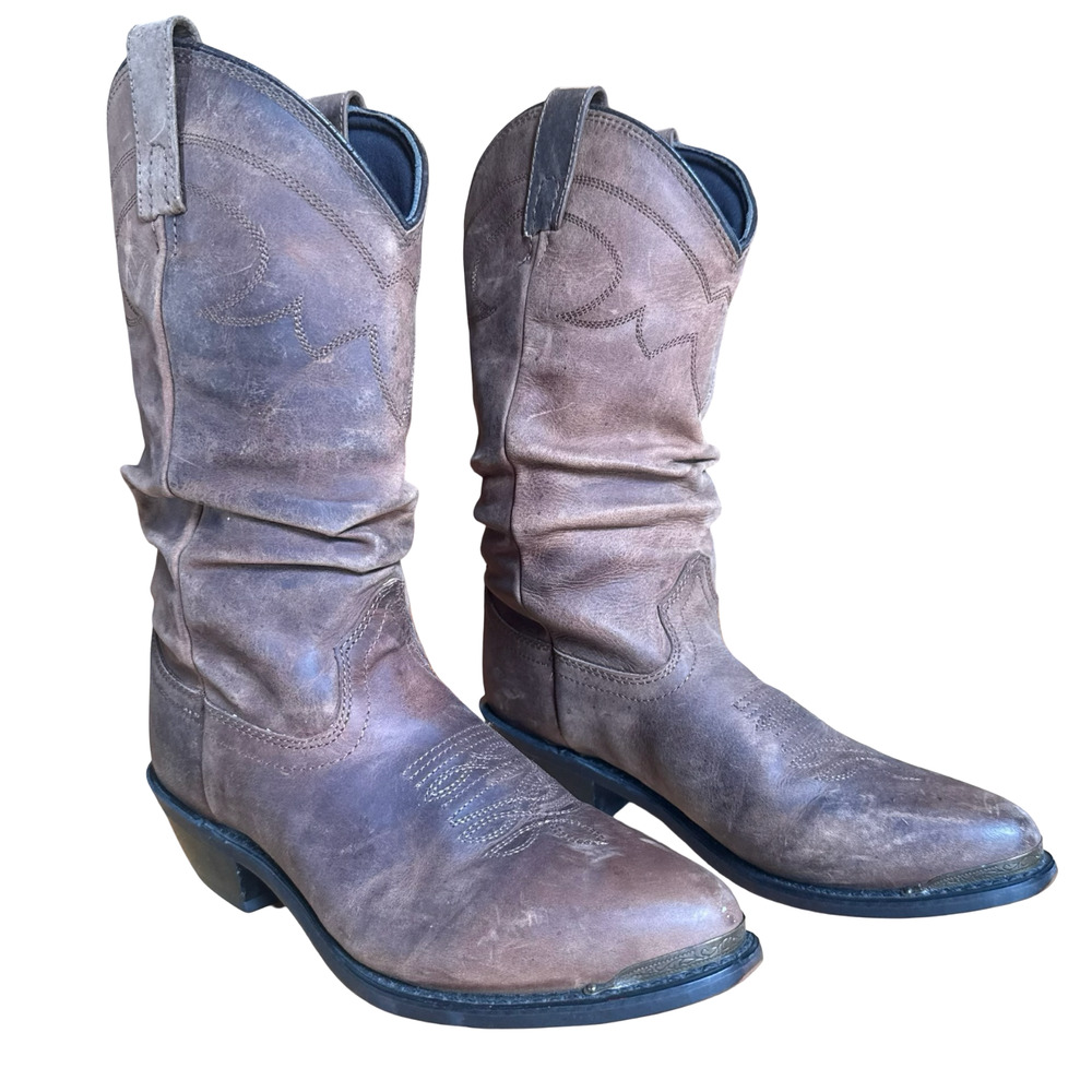 Smoky Mountain Boots 6251 Brown Leather Slouch Western Cowgirl Boots sz 6.5